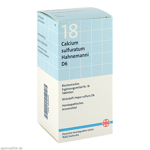 BIOCHEMIE DHU 18 Calcium sulfuratum D 6 Tabl.,420 Stk. БИОХИМИЯ DHU 18 Кальций серный D 6 Табл.,420 шт.