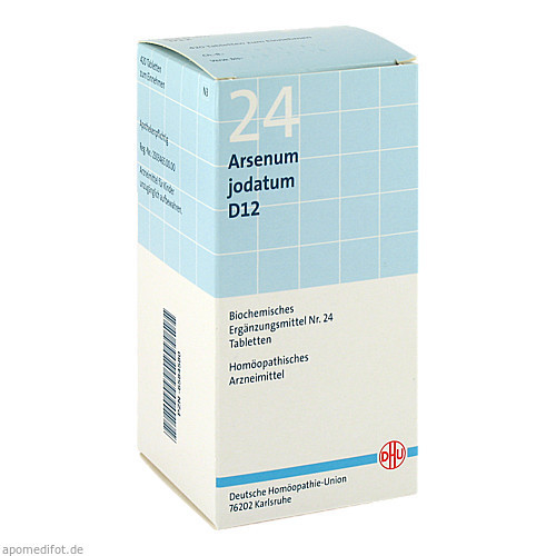 BIOCHEMIE DHU 24 Arsenum jodatum D12 Tabl.,420 Stk. БИОХИМИЯ DHU 24 Arsenum jodatum D12 Табл.,420 шт.