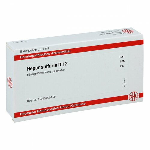 HEPAR SULFURIS D12 AMPULLEN,8x1 ml ГЕПАР СУЛЬФУРИС D12 АМПУЛЫ,8x1 мл