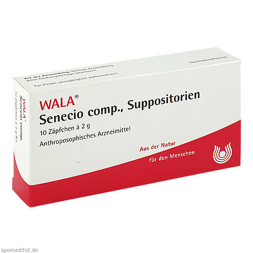 SENECIO COMP SUPPOSITORIEN,10x2 g СТАРЕНИЕ КОМПАНИИ SUPPOSITORIEN,10x2 г