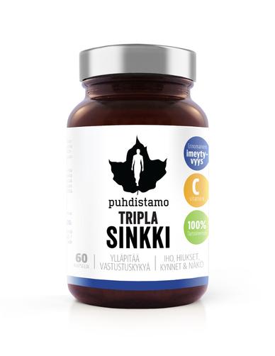Puhdistamo Tripla Sinkki Пудистамо цинк 30 мг + витамин С 60 капсул