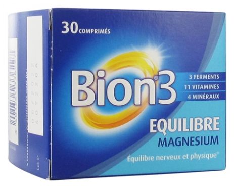 Bion 3 equilibre  Бион баланс,витамины для взрослых с магнием ,30 таб