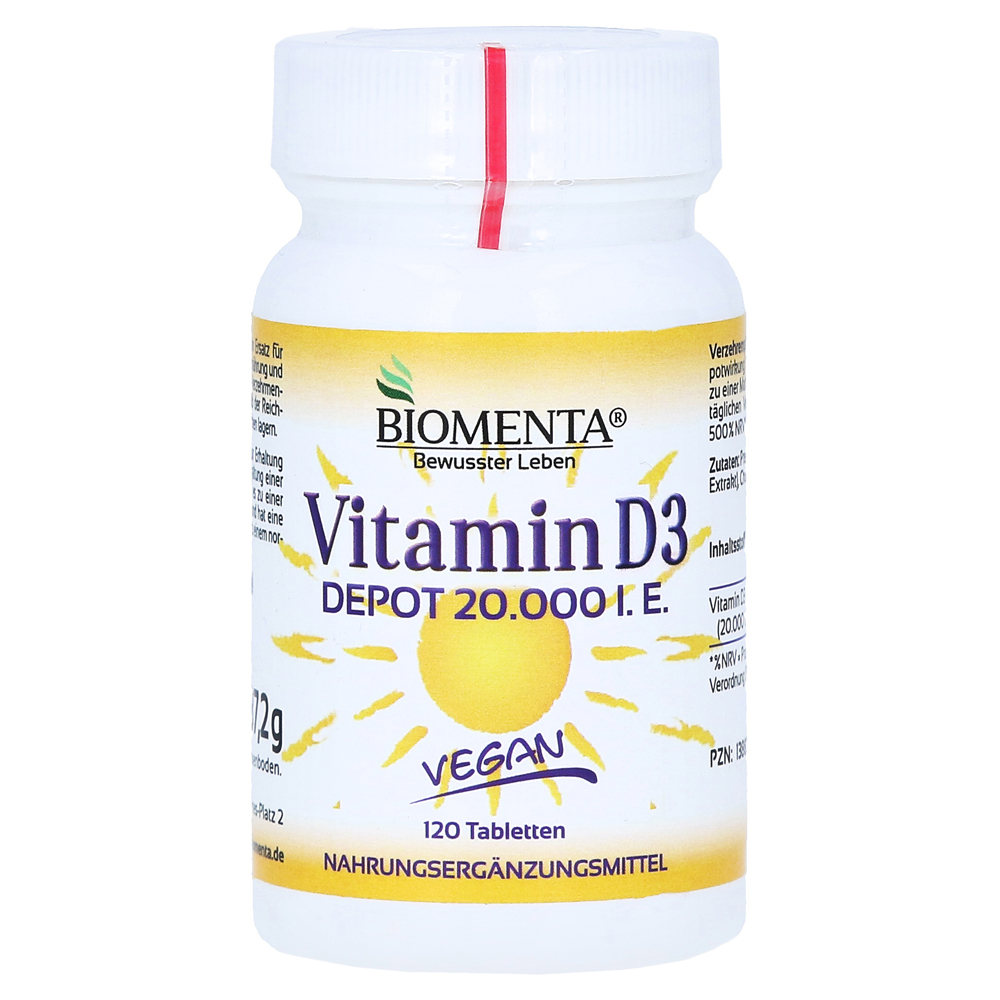 Biomenta Витамин D3 сильный 20000 Международных Единиц,120 шт