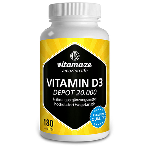Vitamaze Витамазе Витамин Д3 -депо ,20000 Международных Единиц ,180 таб.