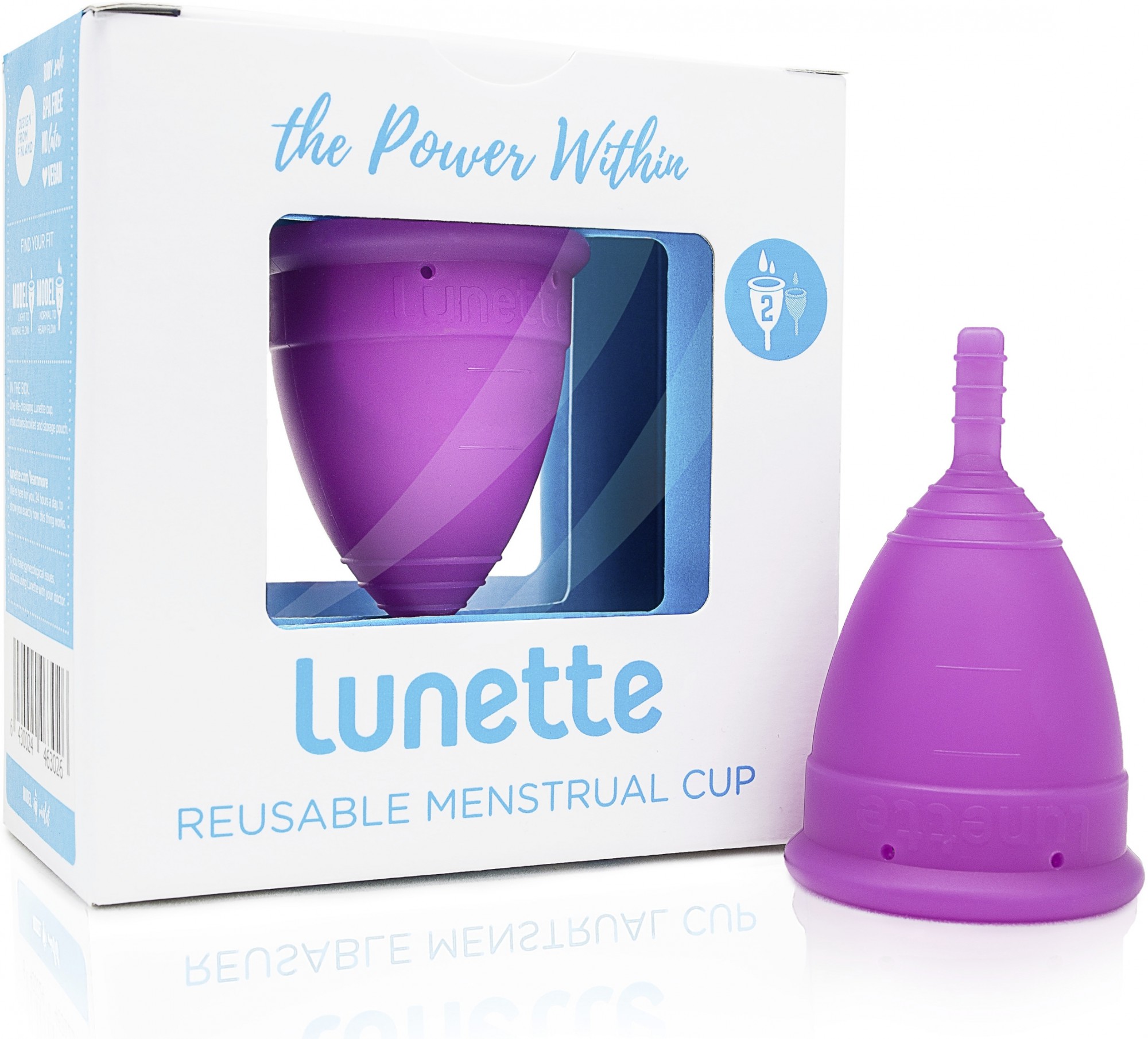 Lunette Люнет менструальная чаша Purple , размер 2 цвет пурпурный
