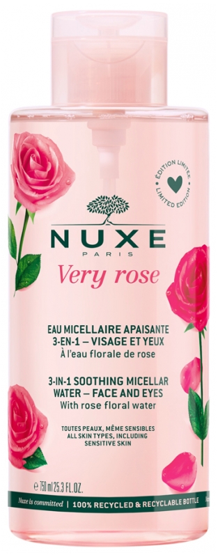 	 Nuxe Успокаивающая мицеллярная вода Нюкс  3-в-1 Very Rose, ограниченная серия 750 мл