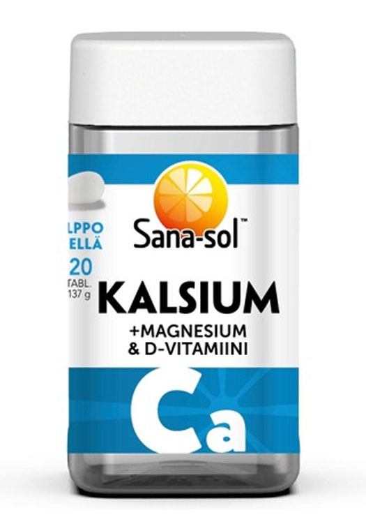 Sana-Sol Kalsium+Magnesium+D-vit Сана-сол кальций+магний+вит Д,120 таб.