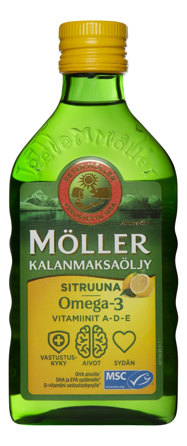 Möller Fish oil extract 250ml Меллер Рыбий жир с омега 3 вкус лимона 250 мл