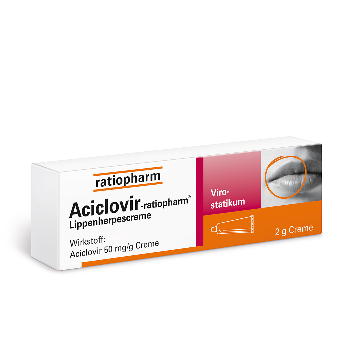 Aciclovir ratiopharm Ацикловир ратиофарм ,крем от герпеса 2 грамма