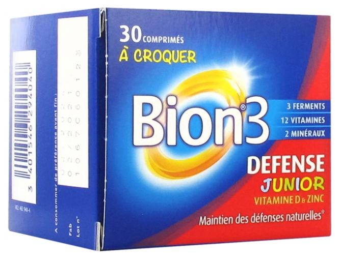 Bion 3 Defense Junior Бион дифенс комплекс для детей с лактобактериями ,30 таб
