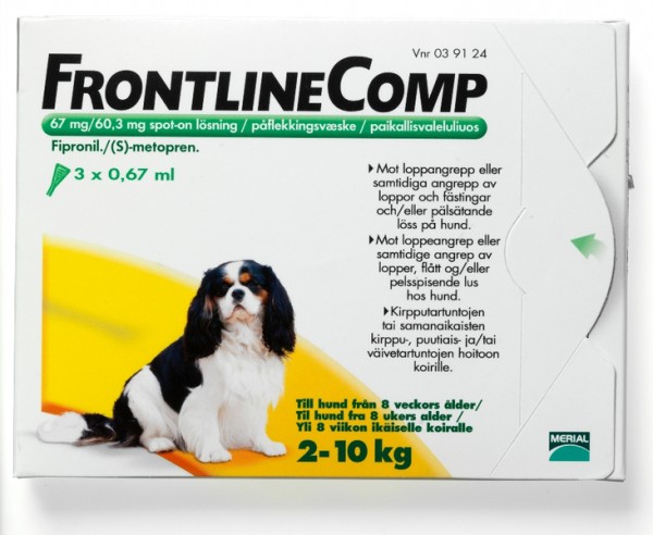 Frontline comp 134mg/120,6mg Фронтлайн Комп  для собак весом 10–20 кг