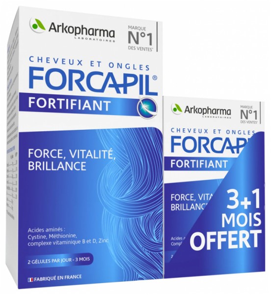 Arkopharma Forcapil Haare und Nägel Аркофарма Форкапил для волос и ногтей упаковка из 180 капсул + 60 капсул в подарок