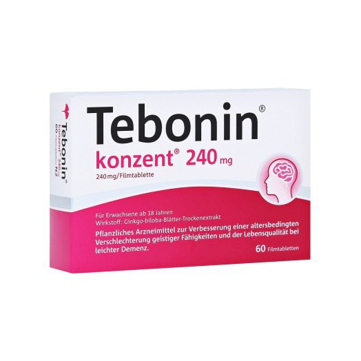 Tebonin Konzent 240mg Filmtabletten Тебонин концент таблетки в пленочной оболочке,60 шт.