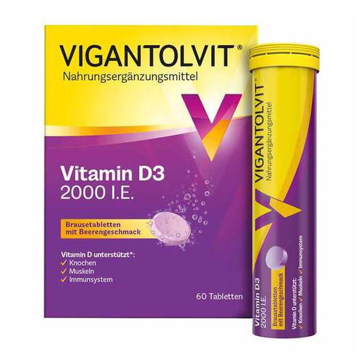 Vigantolvit 2000 I.E. Vitamin D3 Вигантолвит  шипучие таблетки,60 шт