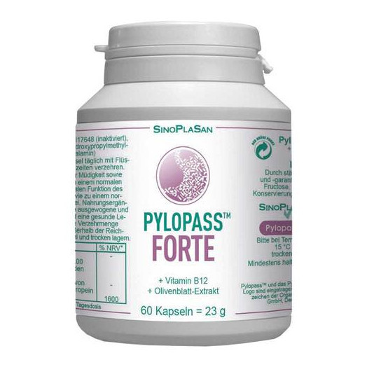 Pylopass Forte 200 mg + Vitamin B12 + Olivenblattextrakt Пилопасс форте ,60 капсул