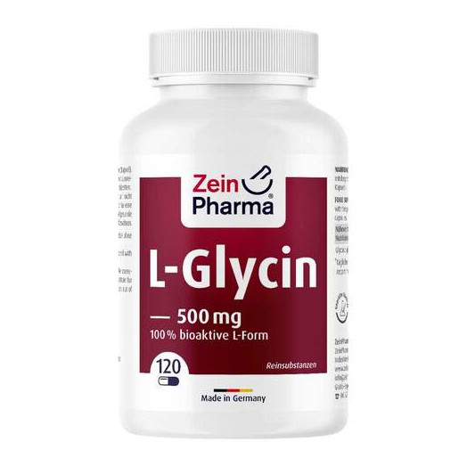 Glycin 500 mg in veg.HPMC Kapseln Zeinpharma 100-%-Глицин ,120 биоактивных капсул