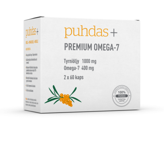 Puhdas+ Premium Omega-7 Пухдас Премиум Омега 5 120 капсул