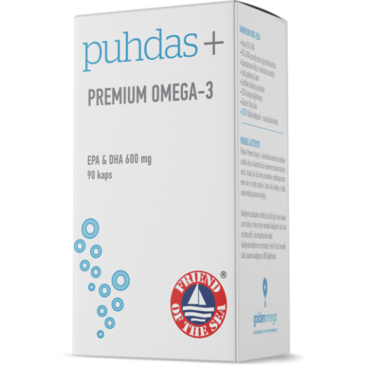 Puhdas+ Premium Omega-3 Пухдас премиум омега 90 капсул