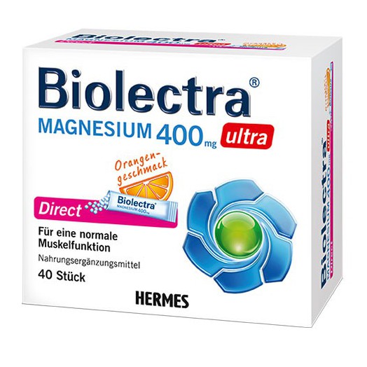 BIOLECTRA Биолектра Магний 400 мг Ultra Direct апельсин 40 пакетиков