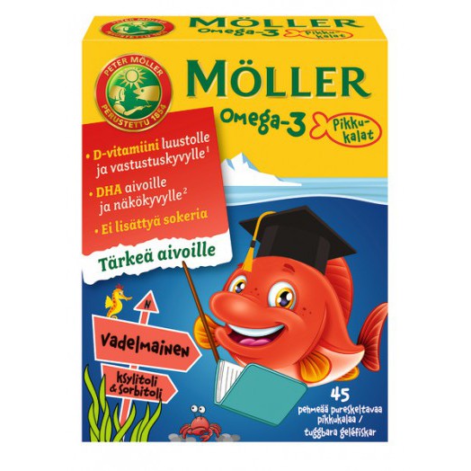 Möller Omega-3 Моллер Омега-3 рыбий жир в виде рыбок для детей 72 шт