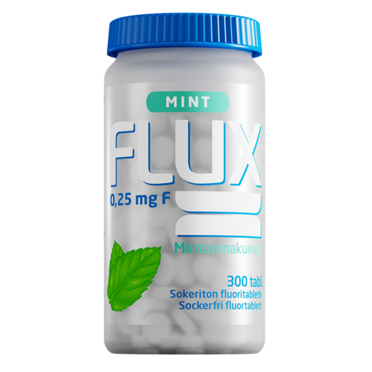 Flux Mint fluoritabletti Флукс таблетки фтора для профилактики кариеса у детей,300 шт