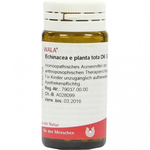 ECHINACEA E PLANTA TOTA D 6 GLOBULI Эхинацея гомеопатические глобулы,20 гр