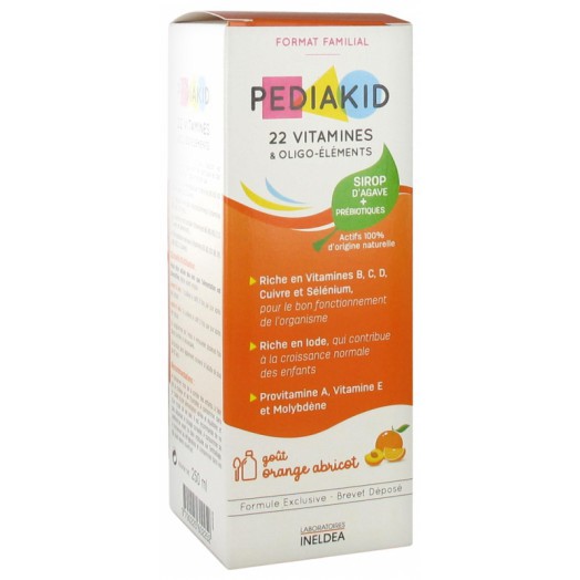 	 Pediakid 22 Vitamine und Spurenelemente Familienpackung педиакид 22 витамина сироп ,250 мл