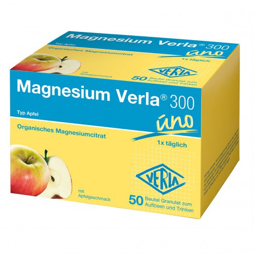 Magnesium Verla 300 Apfel Granulat Магний Верла гранулы вкус яблока,50 шт