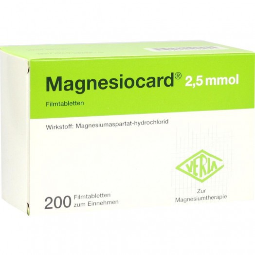 Magnesiocard 2,5 Mmol магнезиокард 2.5 ммоль ,20 таблеток.покрытых оболочкой