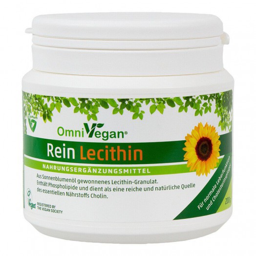 OMNIVEGAN Rein Lecithin ОМНИВЕГАН Чистый лецитин из гранул подсолнечника 200 гр