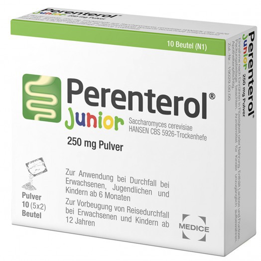 Perenterol Junior    парентерол  джуниор  250 мг детский от диареи ,10 порошков