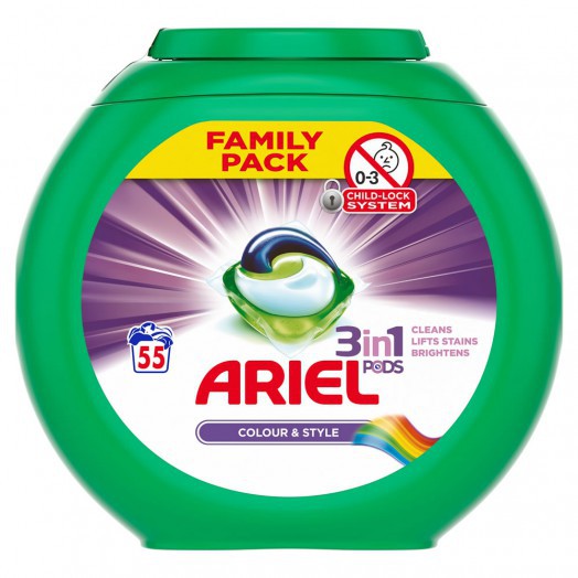 Ariel Color all in One Pods Ариель колор все в одном подушечки,55 штук