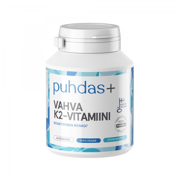 Puhdas+ Vahva K2-vitamiini Чистый + сильный витамин K2 60 капсул
