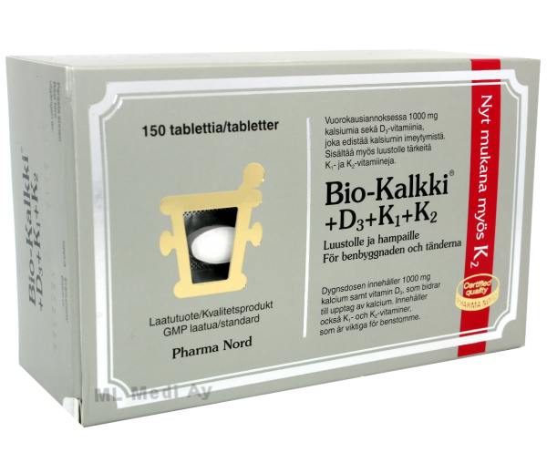 Pharma Nord Bio-Kalkki+D3+K1+K2 Фарма Норд кальций,D3 +K1+K2?150 таблеток