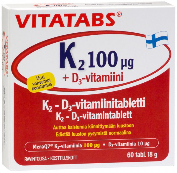 Vitatabs K2 100 µg + D3 10 µg - K2-D3 Витатабс 60 таблеток