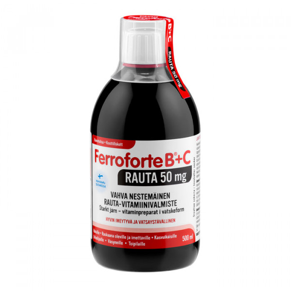 Ferroforte B + C Rauta 50 mg - Vahva Rauta Феррофорте железо с витаминами В  и C ,500 мл