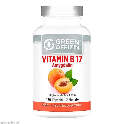 Green Offizin - Vitamin B 17 Amigdalin  Витамин В 12 Амигдалин (экстракт абрикосовых косточек) профилактика онкологии,120 капсул