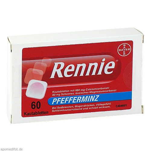 RENNIE Kautabletten Таблетки жевательные РЕННИ 60 шт