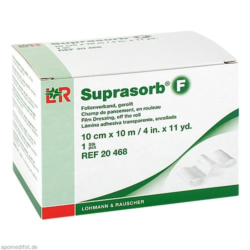 Suprasorb F unsteril 10cmx10m Rolle, 1 stc, Супрасорб Ф прозрачная повязка для ран, рулон 10смх10м, 1 шт