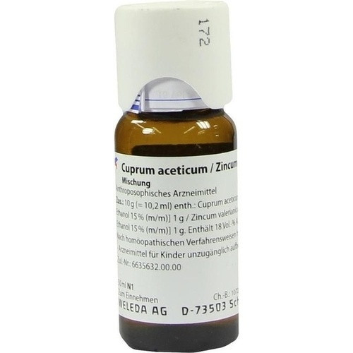 Cuprum aceticum/Zincum valerianicum,50 ml Медно-уксусная/цинковая валериана,50 мл