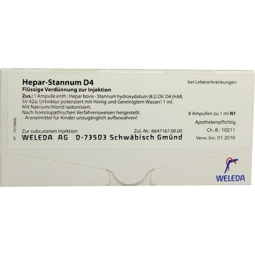 HEPAR STANNUM D 4,8 Stk. ГЕПАР ТИН Д 4,8 шт.