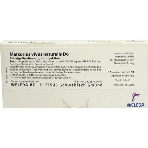 MERCURIUS VIVUS NATUR D 6,8x1 ml МЕРКУРИЙ РОЖДАЕТСЯ ЖИВЫМ D 6,8x1 мл