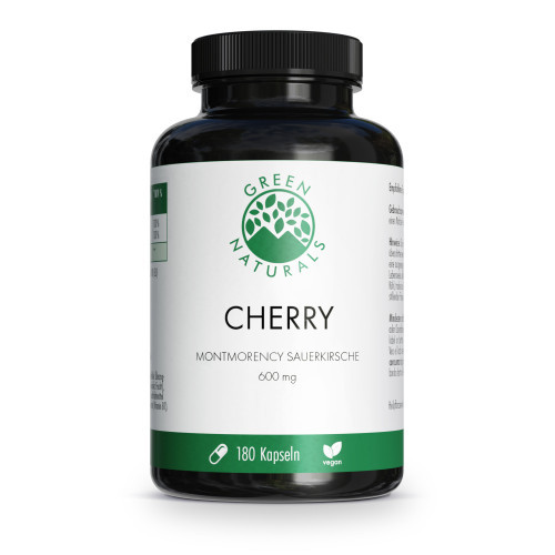 GREEN NATURALS® Cherry Montmorency Sauerkirsche 1200mg vegan,180 Stk. GREEN NATURALS® Вишня Монморанси Сауеркирше 1200 мг веганская,180 шт.