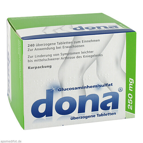 DONA 250mg überzogene Tabletten,240 Stk. ДОНА 250 мг таблетки, покрытые оболочкой.,240 шт.