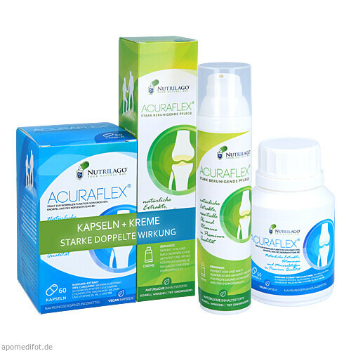 Acuraflex Komplett 60Kapseln+100ml Creme Nutrilago,1 Stk. Acuraflex Complete 60 капсул + 100 мл крем Nutrilago,1 шт.