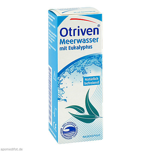 Otriven Meerwasser mit Eukalyptus,Eukalyptusöl und Menthol aus Ackerminze verleihen ein sofortiges Gefühl der Linderung und Frische, unterstützen die Reinigung der Nasenpassagen und helfen dabei, Bakterien und Viren zu entfernen. Отривен морская вода с эвкалиптом,Эвкалиптовое масло и ментол из полевой мяты обеспечивают немедленное ощущение облегчения и свежести, способствуют очищению носовых ходов и помогают удалить бактерии и вирусы.