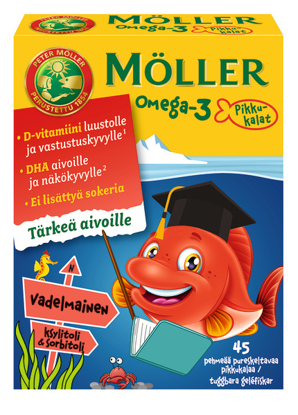Möller Omega-3 Моллер Омега-3 рыбий жир в виде рыбок для детей 72 шт