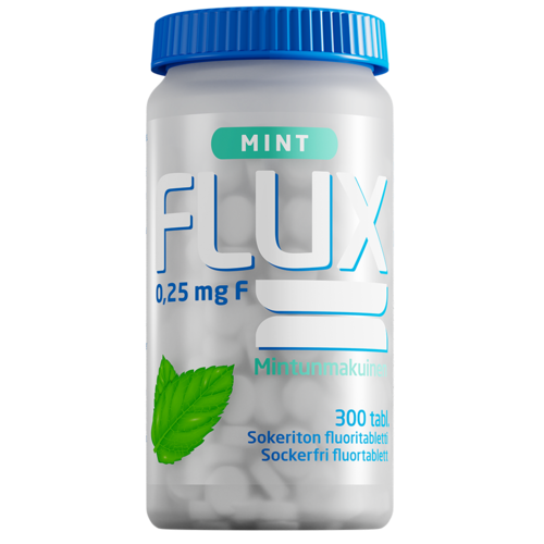Flux Mint fluoritabletti Флукс таблетки фтора для профилактики кариеса у детей,300 шт